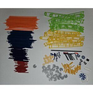 300+ K'nex Mixed Lot Replacement Pieces Roller Coaster Track Yellow Green READ